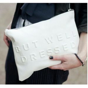 Zara Stressed But Well Dressed Clutch